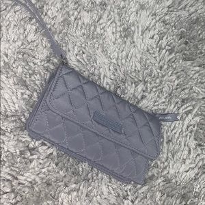 Grey Vera Bradley wristlet